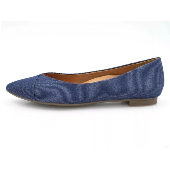 Vionic Gem Caballo Denim Blue Slip On Ballet Flats - Picture 3 of 6